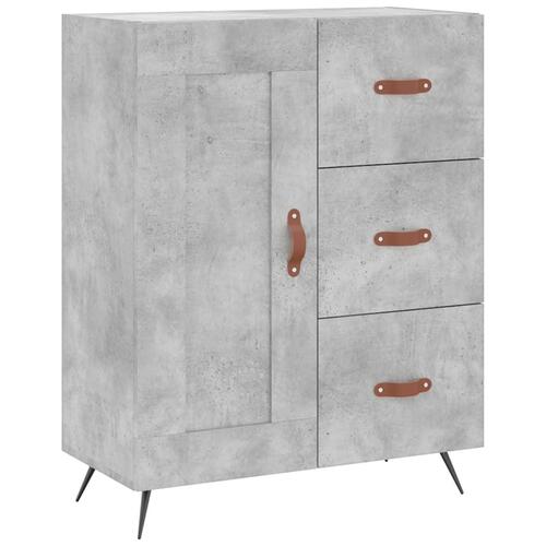 Højskab 69,5x34x180 cm konstrueret træ betongrå
