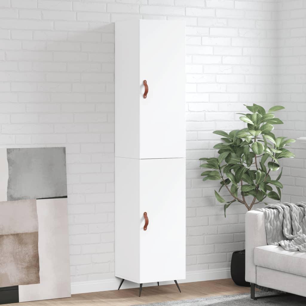 Skab 34,5x34x180 cm konstrueret træ hvid