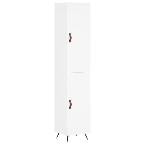 Skab 34,5x34x180 cm konstrueret træ hvid
