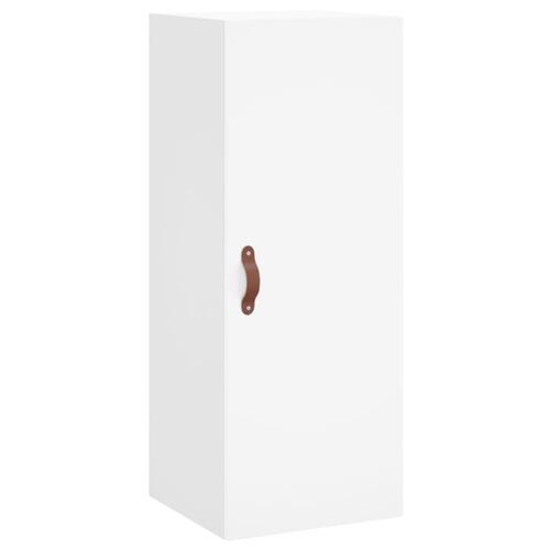 Skab 34,5x34x180 cm konstrueret træ hvid
