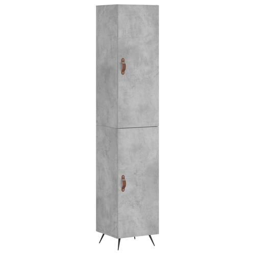 Skab 34,5x34x180 cm konstrueret træ betongrå