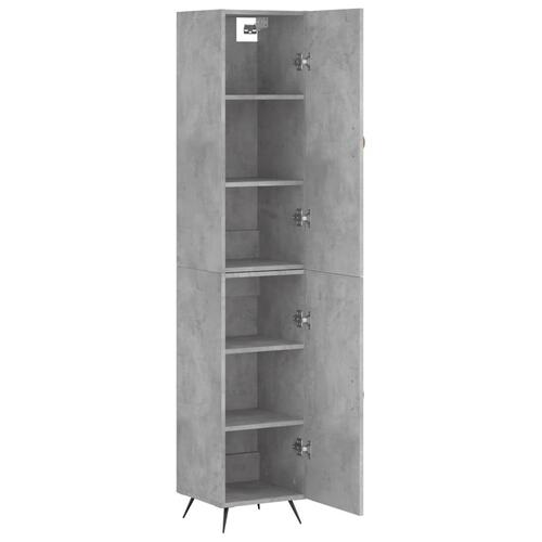Skab 34,5x34x180 cm konstrueret træ betongrå