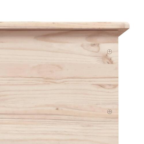 Opbevaringskasse med hjul ALTA 73x39,5x44 cm massivt fyrretræ