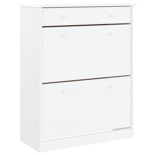 Skoskab ALTA 77x35x96 cm massivt fyrretræ hvid