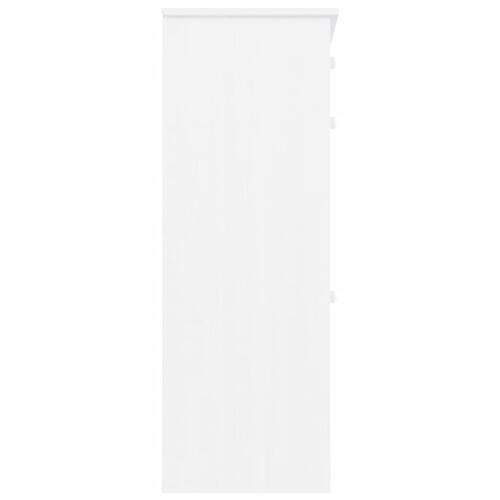 Skoskab ALTA 77x35x96 cm massivt fyrretræ hvid