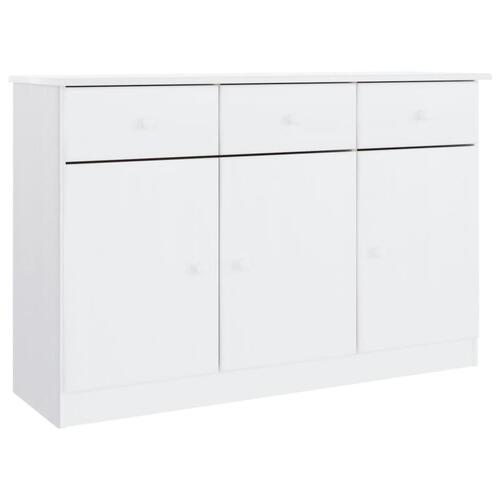 Skænk ALTA 112x35x73 cm massivt fyrretræ hvid