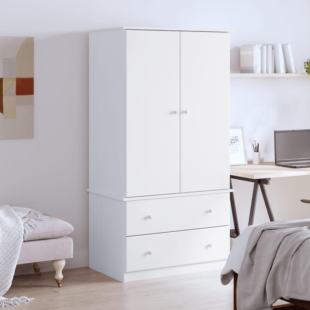 Klædeskab ALTA 90x55x170 cm massivt fyrretræ billede