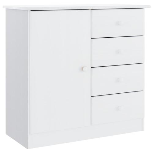 Skænk ALTA 77x35x73 cm massivt fyrretræ hvid