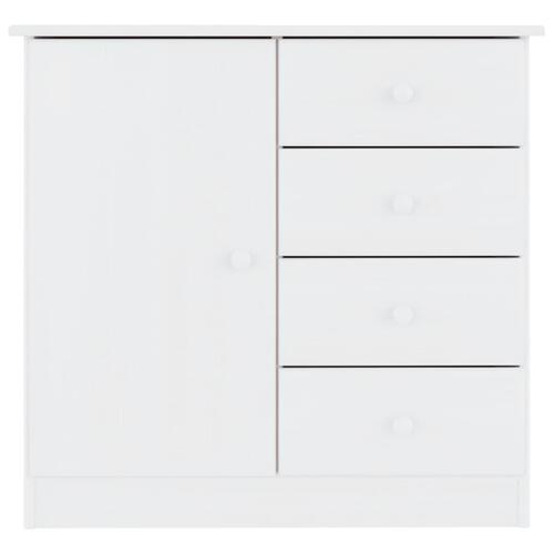 Skænk ALTA 77x35x73 cm massivt fyrretræ hvid