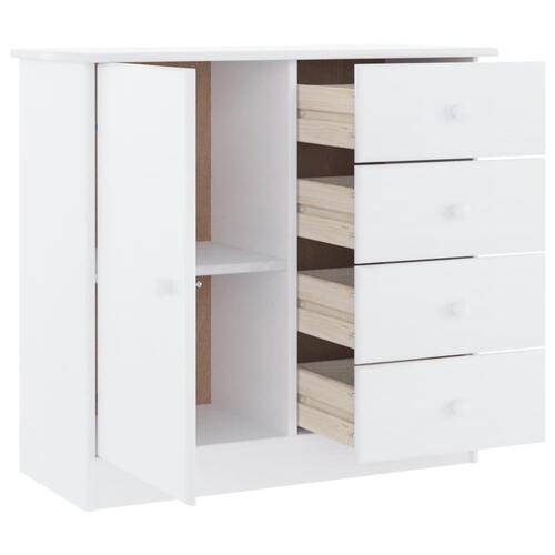 Skænk ALTA 77x35x73 cm massivt fyrretræ hvid