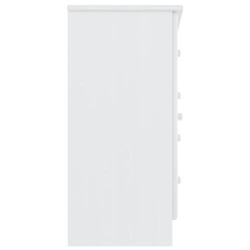 Skænk ALTA 77x35x73 cm massivt fyrretræ hvid