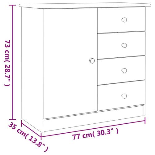 Skænk ALTA 77x35x73 cm massivt fyrretræ
