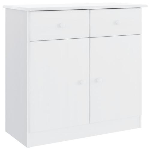 Skænk ALTA 77x35x73 cm massivt fyrretræ hvid