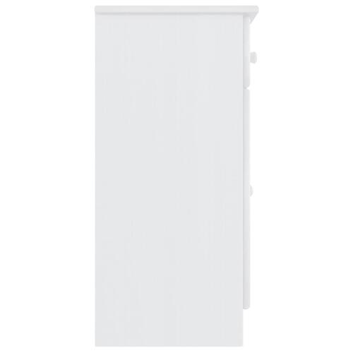 Skænk ALTA 77x35x73 cm massivt fyrretræ hvid