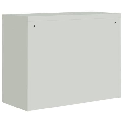 Arkivskab 90x40x110 cm stål lysegrå