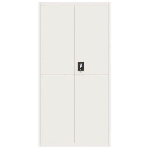Arkivskab 90x40x220 cm stål hvid