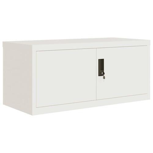 Arkivskab 90x40x240 cm stål hvid