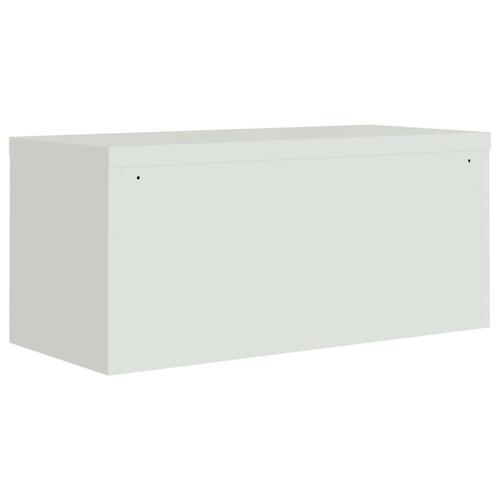 Arkivskab 90x40x130 cm stål lysegrå