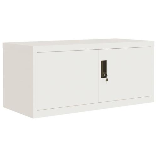 Arkivskab 90x40x130 cm stål hvid