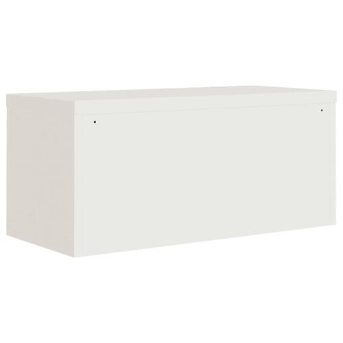 Arkivskab 90x40x130 cm stål hvid