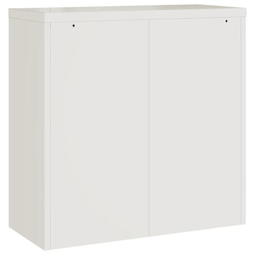 Arkivskab 90x40x130 cm stål hvid