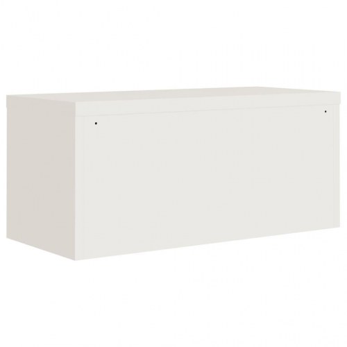 Arkivskab i stål 90×40×145 cm - hvid, låsbart med justerbare hylder
