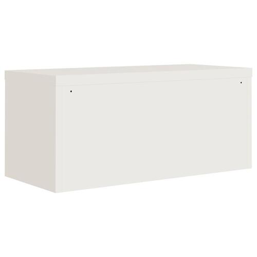 Arkivskab 90x40x110 cm stål hvid
