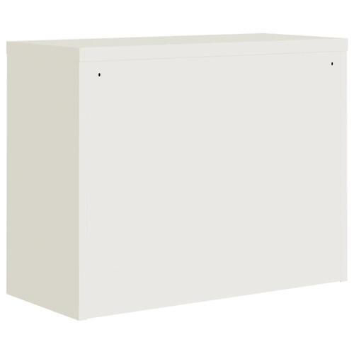 Arkivskab 90x40x110 cm stål hvid