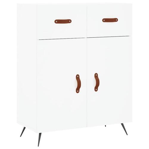 Højskab 69,5x34x180 cm konstrueret træ hvid