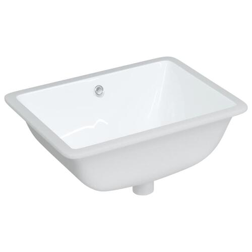 Badeværelsesvask 52x38,5x19,5 cm rektangulær keramisk hvid