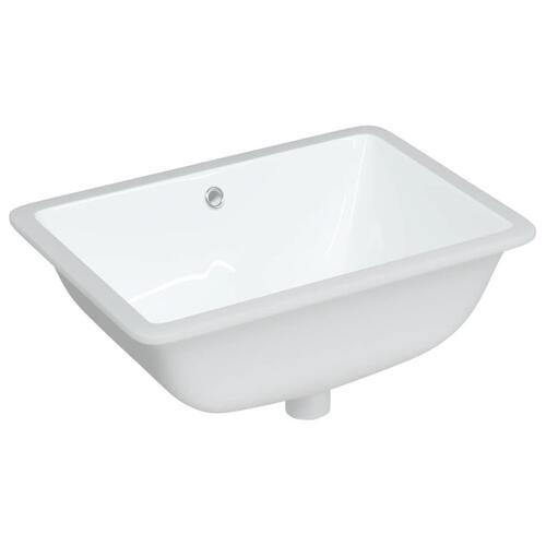 Badeværelsesvask 55,5x37,5x19 cm rektangulær keramisk hvid