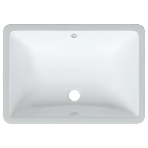 Badeværelsesvask 55,5x37,5x19 cm rektangulær keramisk hvid