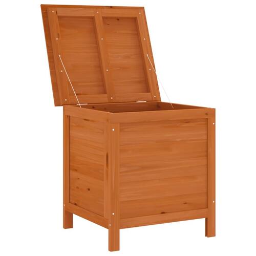 Opbevaringsboks til haven 50x49x56,5 cm massivt grantræ brun