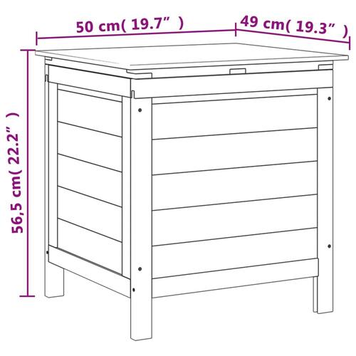 Opbevaringsboks til haven 50x49x56,5 cm massivt grantræ brun