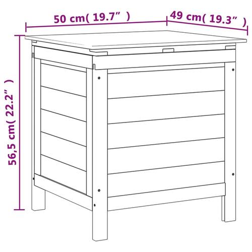 Opbevaringsboks til haven 50x49x56,5 cm massivt grantræ