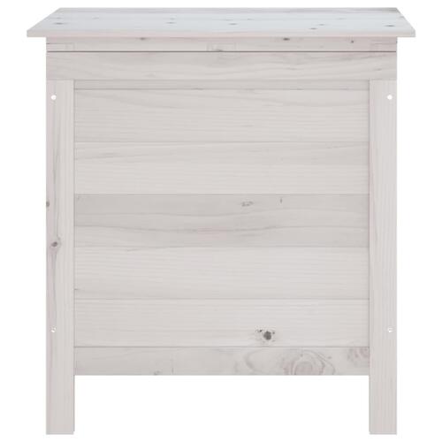 Opbevaringsboks til haven 50x49x56,5 cm massivt grantræ hvid