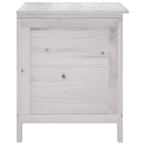 Opbevaringsboks til haven 50x49x56,5 cm massivt grantræ hvid