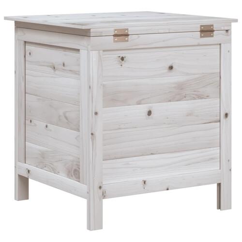 Opbevaringsboks til haven 50x49x56,5 cm massivt grantræ hvid