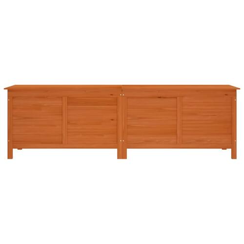 Opbevaringsboks til haven 198,5x50x56,5 cm massivt fyr brun