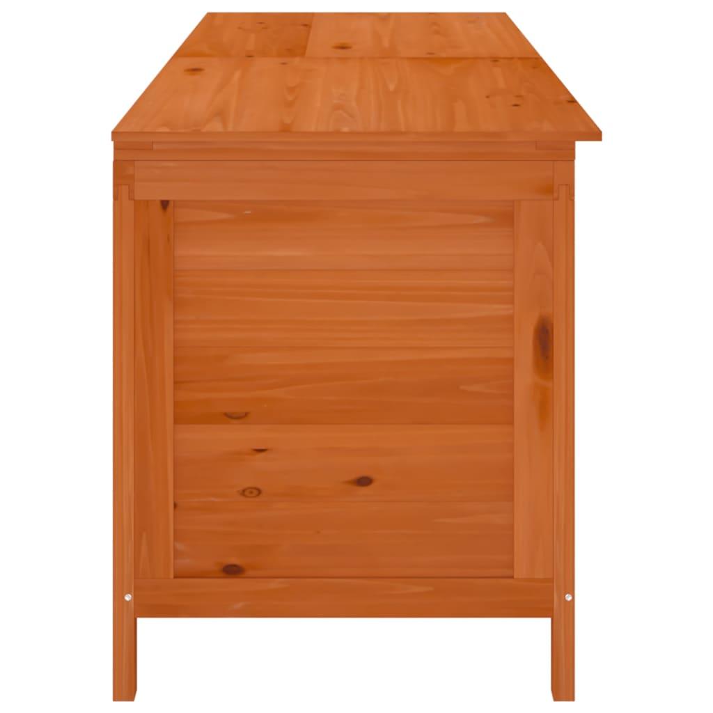 Opbevaringsboks til haven 198,5x50x56,5 cm massivt fyr brun