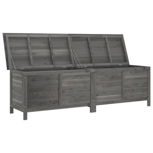 Udendørs opbevaringsboks 198,5x50x56,5 cm massivt fyr antracit