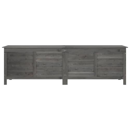 Udendørs opbevaringsboks 198,5x50x56,5 cm massivt fyr antracit