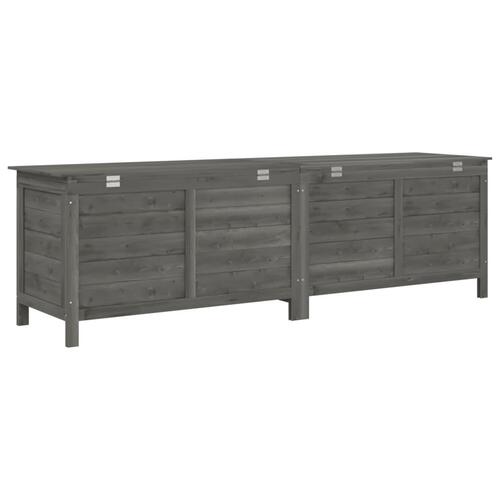 Udendørs opbevaringsboks 198,5x50x56,5 cm massivt fyr antracit