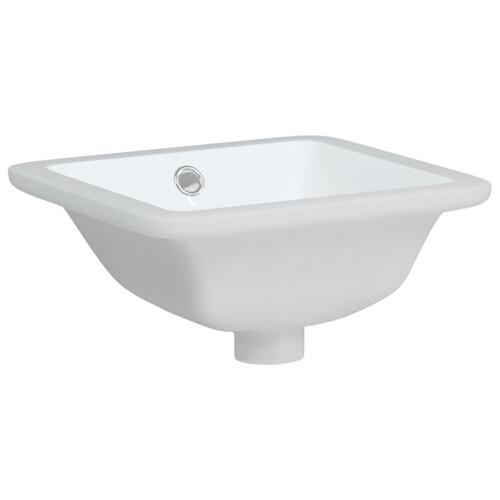 Badeværelsesvask 30,5x27x14 cm rektangulær keramisk hvid