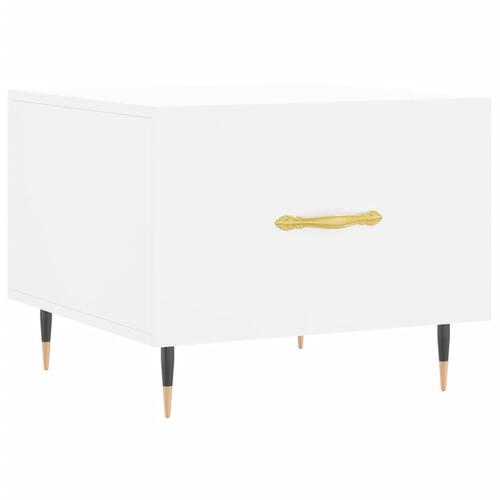 Sofaborde 2 stk. 50x50x40 cm konstrueret træ hvid