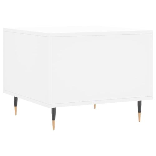 Sofaborde 2 stk. 50x50x40 cm konstrueret træ hvid