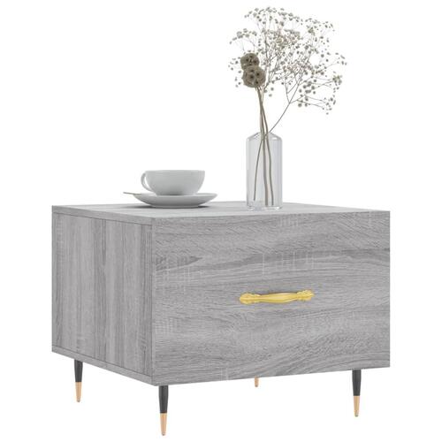 Sofaborde 2 stk. 50x50x40 cm konstrueret træ grå sonoma-eg