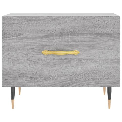 Sofaborde 2 stk. 50x50x40 cm konstrueret træ grå sonoma-eg