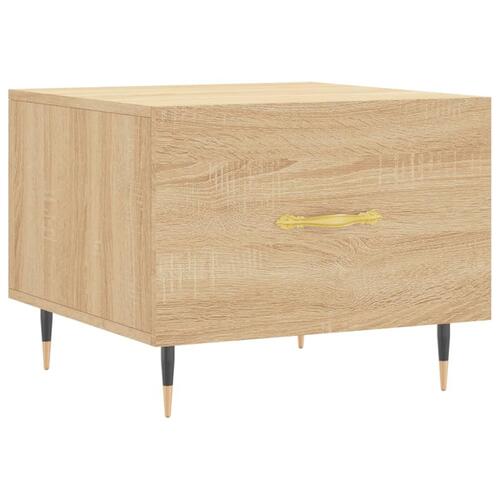 Sofaborde 2 stk. 50x50x40 cm konstrueret træ sonoma-eg