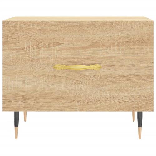 Sofaborde 2 stk. 50x50x40 cm konstrueret træ sonoma-eg